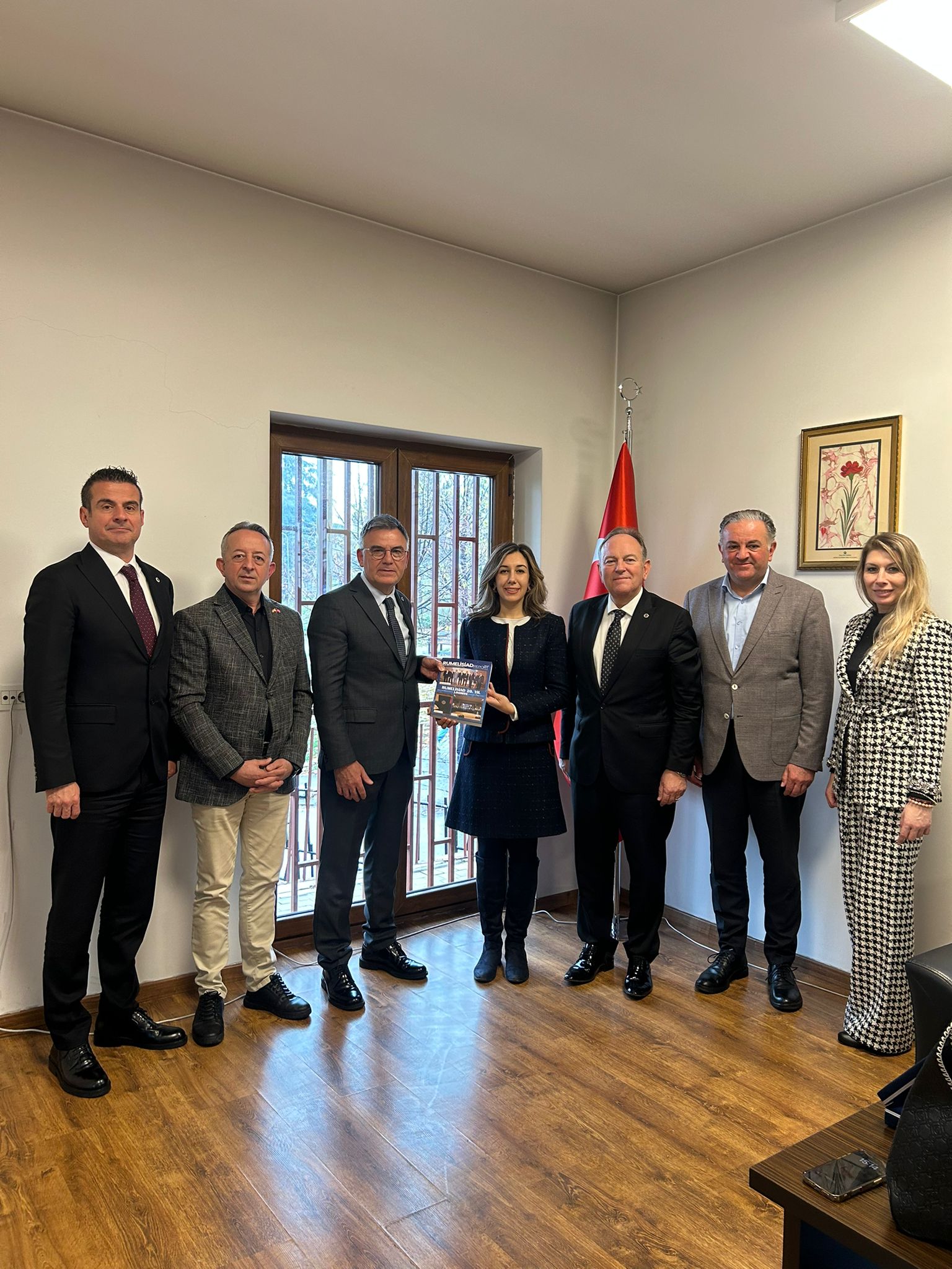 RUMELİSİAD Heyetinden T.C. Priştine Büyükelçiliği Ticaret Müşavirliğine Ziyaret;RUMELİSİAD heyeti ol